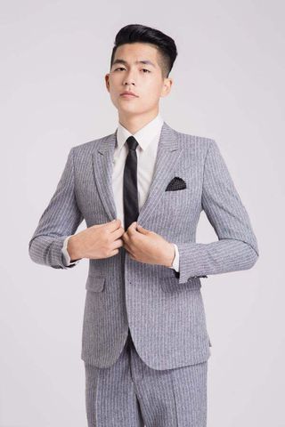 Vest xanh vân vuông